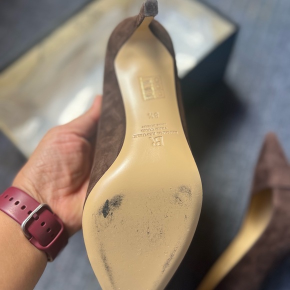 Banana Republic Suede stiletto/pumps -Chestnut -8.5-No box - Picture 9 of 11